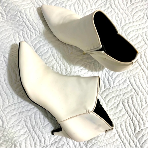 Circus Sam Edelman White Booties Kitten Heel 8 - Picture 2 of 14
